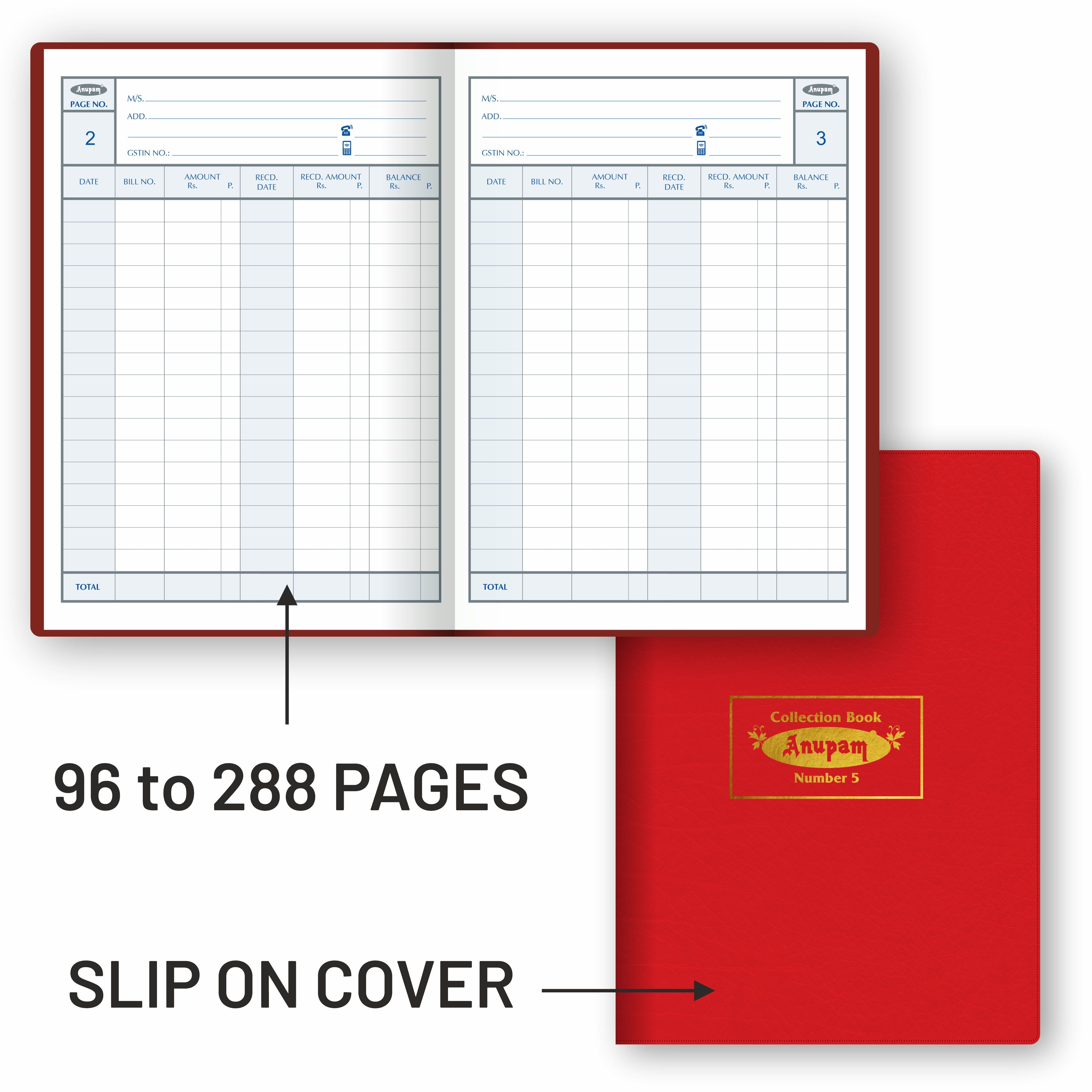 Anupam Collection Pass Book -premium robust material-hardbound and PVC variants- 80 GSM